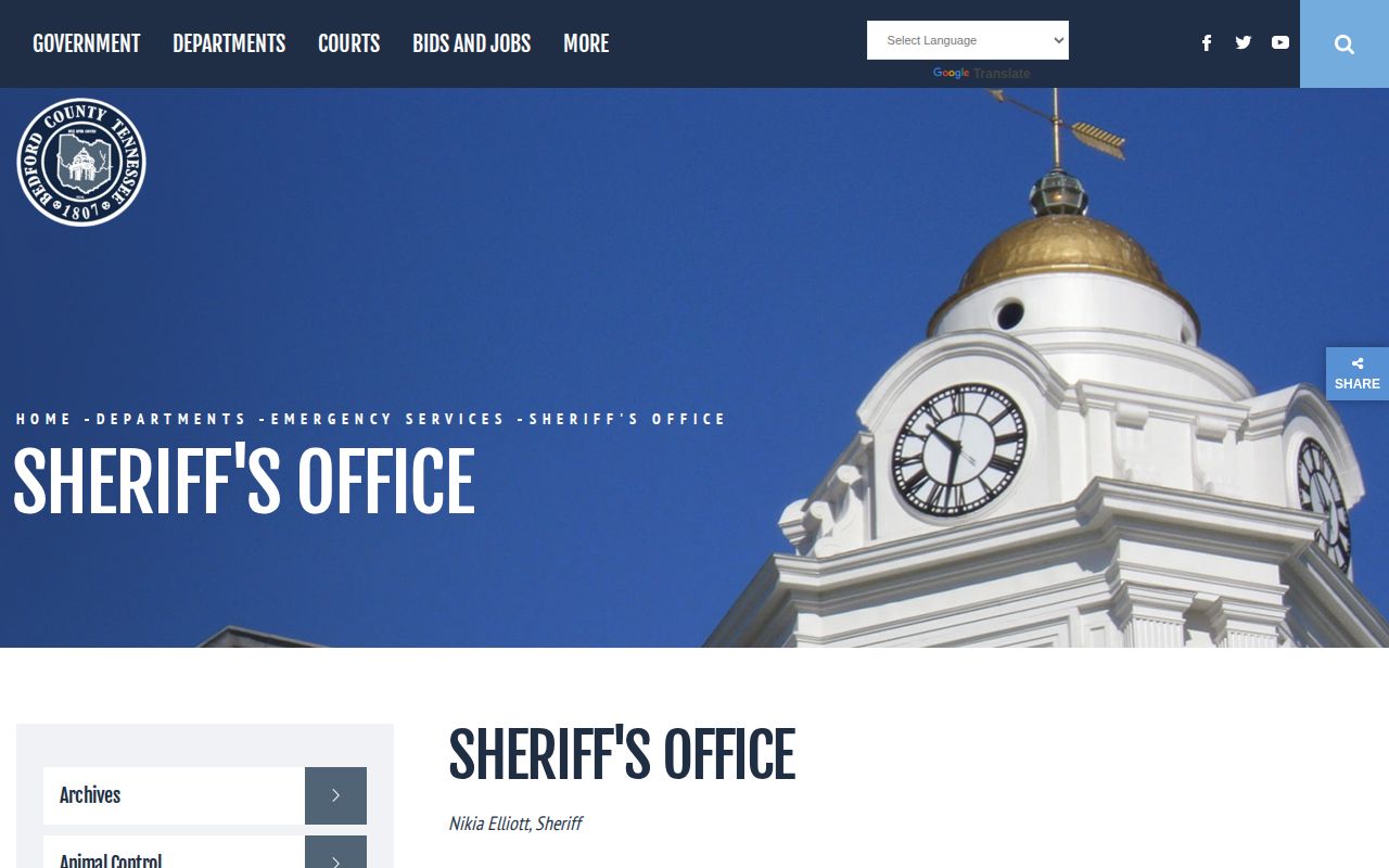 Bedford County sheriff and jail contacts for same-day arrests