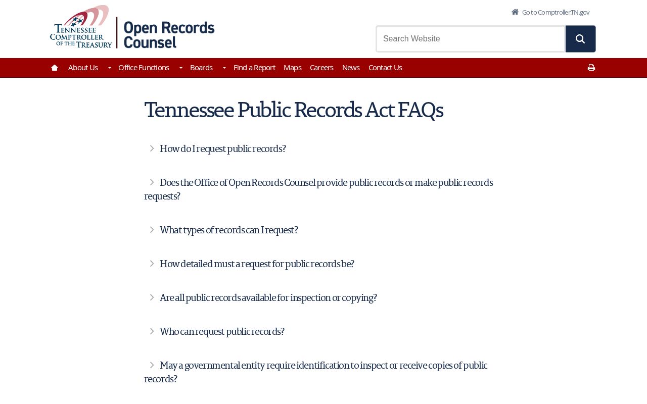 Tennessee public records guidance for Bedford County arrest records